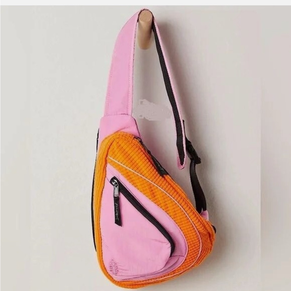Stylish Pink and Orange Crossbody Bag